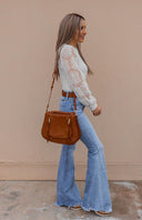 Kancan Juliet Mid Rise Raw Hem Flare Jeans-Jeans-Krush Kandy, Women's Online Fashion Boutique Located in Phoenix, Arizona (Scottsdale Area)