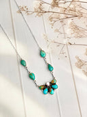 Desert Blossom Turquoise Cluster Necklace S.No 17