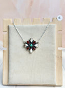 Amber, Turquoise & Crystal Necklaces-Necklaces-Krush Kandy, Women's Online Fashion Boutique Located in Phoenix, Arizona (Scottsdale Area)