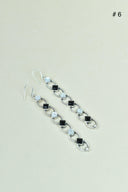 Sterling Silver Six Stone Cascading Earrings-Drop Earrings-Rae Collective, Women's Online Fashion Boutique Located in Phoenix, Arizona (Scottsdale Area)