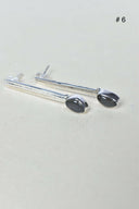 Silver Solitaire Bar Earrings-Drop Earrings-Krush Kandy, Women's Online Fashion Boutique Located in Phoenix, Arizona (Scottsdale Area)