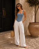 Contour Chic Structured Denim Top