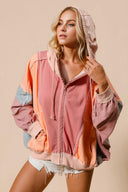 Better Off Color Block Zip Up Hoodie-Jackets-Rae Collective, Women's Online Fashion Boutique Located in Phoenix, Arizona (Scottsdale Area)