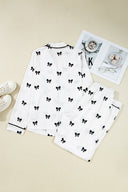 Black Bow Satin Pajama Set-Loungewear-Krush Kandy, Women's Online Fashion Boutique Located in Phoenix, Arizona (Scottsdale Area)