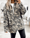 Camo Loose Jean Jacket