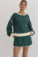 Chic Duo Contrast Pullover Skort Set | 4 Color Options-2 Piece Outfit Sets-Rae Collective, Women's Online Fashion Boutique Located in Phoenix, Arizona (Scottsdale Area)