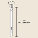 Oval Leather Disc Panel Link Belt