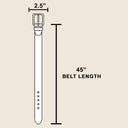 Oval Leather Disc Panel Link Belt
