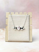 Multi Gem and MOP Hexagon Bar Necklace-Necklaces-Krush Kandy, Women's Online Fashion Boutique Located in Phoenix, Arizona (Scottsdale Area)