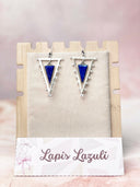 Tori's Bold Sterling Triad Stone Earrings | MADE TO ORDER-Earrings-Krush Kandy, Women's Online Fashion Boutique Located in Phoenix, Arizona (Scottsdale Area)