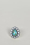 Sonoran Hills Turquoise & Crystal One of A Kind Ring-Cluster Rings-Rae Collective, Women's Online Fashion Boutique Located in Phoenix, Arizona (Scottsdale Area)