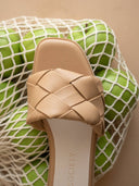 The Darla | Almond Woven Slide Sandal