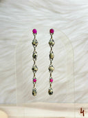 Dalmation Jasper & Mimosa Opal Mixed Bag Cluster Earrings