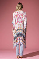 Tie Dye with Ethnic Border Motif Kimono-Kimono-Rae Collective, Women's Online Fashion Boutique Located in Phoenix, Arizona (Scottsdale Area)