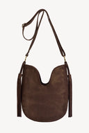 Owl & Rose Embroidered Hobo Bag – Metallic Brown