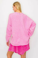 Wander Free Mineral Washed Boho Sweatshirt-Bottoms-Rae Collective, Women's Online Fashion Boutique Located in Phoenix, Arizona (Scottsdale Area)