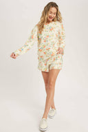 Ditsy Floral Print Sweater Shorts-shorts-Krush Kandy, Women's Online Fashion Boutique Located in Phoenix, Arizona (Scottsdale Area)