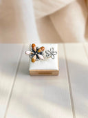 Deer Fawn & Angel Dahlia Big Daisy Floater Ring