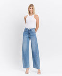 VERVET Super High Rise Full Length Wide Barrel Jeans