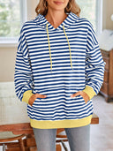 Lovelet Drawstring Striped Long Sleeve Hoodie-Rae Collective, Women's Online Fashion Boutique Located in Phoenix, Arizona (Scottsdale Area)