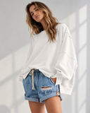 Oversized Drop Shoulder Pullover Sweatshirt