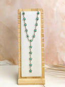 Delicate Sterling Silver & Turquoise Flower Necklaces-Necklaces-Krush Kandy, Women's Online Fashion Boutique Located in Phoenix, Arizona (Scottsdale Area)