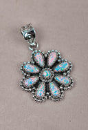 Silver Blossom Gem Pendant-Pendant Necklaces-Krush Kandy, Women's Online Fashion Boutique Located in Phoenix, Arizona (Scottsdale Area)