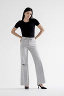 High Rise Wide Leg With Raw Hem Jeans-Denim-Krush Kandy, Women's Online Fashion Boutique Located in Phoenix, Arizona (Scottsdale Area)