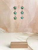 Sterling 3 Flower Dangle Studs-Earrings-Krush Kandy, Women's Online Fashion Boutique Located in Phoenix, Arizona (Scottsdale Area)