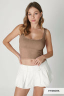 NIKKI BIKI Lettuce Edge Crop Top-Tanks-Rae Collective, Women's Online Fashion Boutique Located in Phoenix, Arizona (Scottsdale Area)
