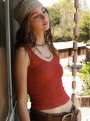 Reversible Lace Textured Tank Top