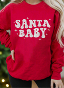 Santa Baby Holiday Sweatshirt-Sweaters-Rae Collective, Women's Online Fashion Boutique Located in Phoenix, Arizona (Scottsdale Area)
