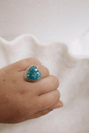 In Love With Turquoise Hearts Sterling Silver Ring-Rae Collective, Women's Online Fashion Boutique Located in Phoenix, Arizona (Scottsdale Area)