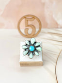 White Water Turquoise & Paloma Western Rings Bno. 10-Rings-Krush Kandy, Women's Online Fashion Boutique Located in Phoenix, Arizona (Scottsdale Area)
