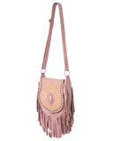 Monarch Butterfly Fringe Bag – Dusty Pink