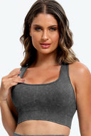 3 Piece Washed Square Neck Wide Strap Active Set-Rae Collective, Women's Online Fashion Boutique Located in Phoenix, Arizona (Scottsdale Area)