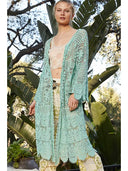 Crochet Bell Sleeve Long Open Cardigan-Kimono-Krush Kandy, Women's Online Fashion Boutique Located in Phoenix, Arizona (Scottsdale Area)