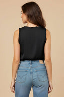 Scoop Neck Tank Top With Shirring Detail