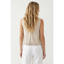 Contrast Twisted Strap High Low Bubble Top