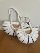 Sorrento Raffia Leather Crossbody Bag