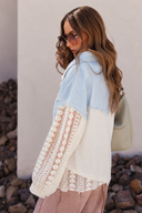 POL Lace Jean Jacket