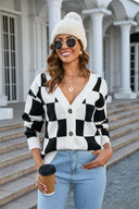 Angel Wings Button-Up V-Neck Dropped Shoulder Cardigan-Cardigans-Rae Collective, Women's Online Fashion Boutique Located in Phoenix, Arizona (Scottsdale Area)