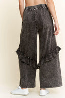 J.HER Mineral Wash Eyelet Pocket Ruffle Pants-Rae Collective, Women's Online Fashion Boutique Located in Phoenix, Arizona (Scottsdale Area)