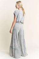 Mineral Wash Trim Cap Sleeve Blouse-Tops-Rae Collective, Women's Online Fashion Boutique Located in Phoenix, Arizona (Scottsdale Area)