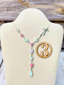 Opal Heart & Sterling Bow Necklace-Necklaces-Rae Collective, Women's Online Fashion Boutique Located in Phoenix, Arizona (Scottsdale Area)