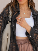 POL Lace Jean Jacket