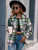 Ivy Lane Meet You Outside Plaid Button Down Curved Hem Shacket-Rae Collective, Women's Online Fashion Boutique Located in Phoenix, Arizona (Scottsdale Area)