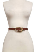 Genuine Suede Belt with Gold Tear Drop Buckle-Belts-Krush Kandy, Women's Online Fashion Boutique Located in Phoenix, Arizona (Scottsdale Area)
