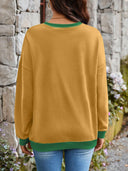 Lovelet Contrast Round Neck Long Sleeve Sweatshirt-Rae Collective, Women's Online Fashion Boutique Located in Phoenix, Arizona (Scottsdale Area)
