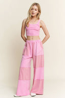 Mineral Wash Color Block Wide-leg Lounge Pants-Pants-Krush Kandy, Women's Online Fashion Boutique Located in Phoenix, Arizona (Scottsdale Area)